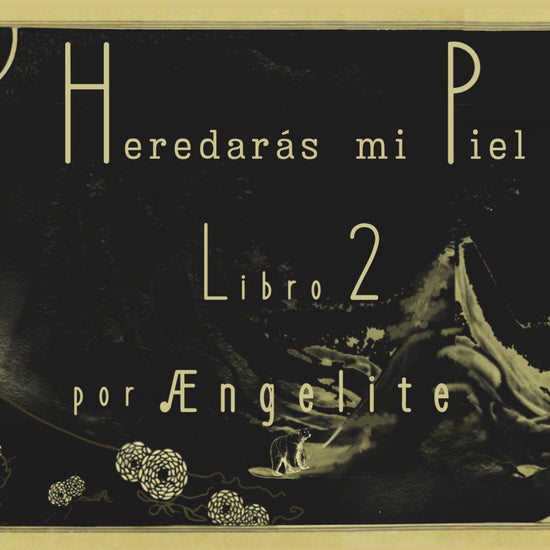 Trailer promocional de Heredarás mi piel, libro 2 de Ængelite. Intertítulos en negro con letras amarillas de estilo antiguo, viaje por el ártico y mujer indígena. 